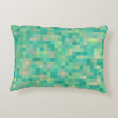 緑の格子模様 アクセントクッション (裏面)