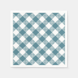 緑の格子状秋パターン スタンダードカクテルナプキン