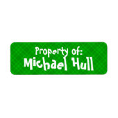 緑の格子状「プロパティ：」ラベル ラベル (正面)