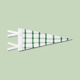 緑の格子縞のペナント国旗 ペナント