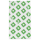 緑の格子縞の歯パターン スモールペーパーバッグ (裏面)