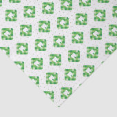 緑の格子縞の歯パターン 薄葉紙 (詳細)