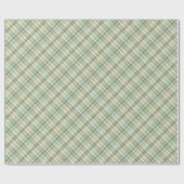 緑の格子縞パターン ラッピングペーパー (フラット)