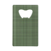 緑の格子縞 クレジットカード栓抜き (裏面)