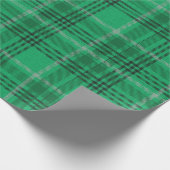 緑の格子縞 – 大 ラッピングペーパー (角)