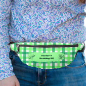 緑の格子馬ショーマネ尾の編組 ファニーパック