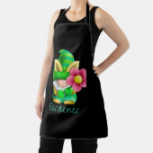 緑の格言庭師とピンクの花 エプロン (インサイチュ)