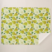 緑の梨のパターン シェルパブランケット (正面(横))