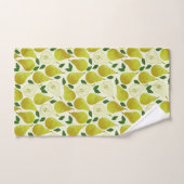 緑の梨のパターン バスタオルセット (ハンドタオル)