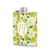 緑の梨のパターン フラスク (左)