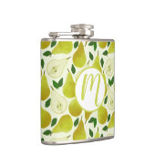 緑の梨のパターン フラスク (右)