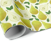 緑の梨のパターン ラッピングペーパー (ロールコーナー)