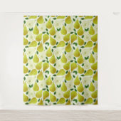 緑の梨の模様 タペストリー (正面)