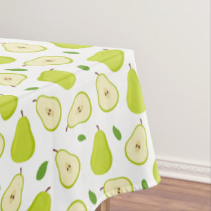 緑の梨の模様 テーブルクロス