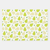 緑の梨の模様 ラッピングペーパーシート (正面2)