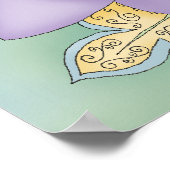 緑の森うさぎポスター ポスター (角)