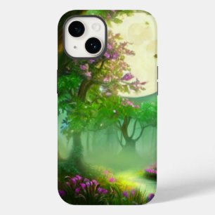 緑の森と満月 Case-Mate iPhone 14ケース