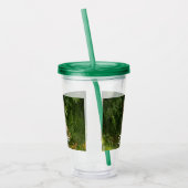 緑の森のかわいいベビーキツネ アクリルタンブラー (左)