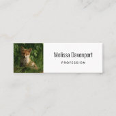 緑の森のかわいいベビーキツネ スキニー名刺 (正面)