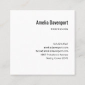 緑の森のかわいいベビーキツネ スクエア名刺 (裏面)