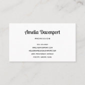 緑の森のかわいいベビーキツネ 名刺 (裏面)