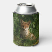 緑の森のかわいいベビーキツネ 缶クーラー (缶裏面)