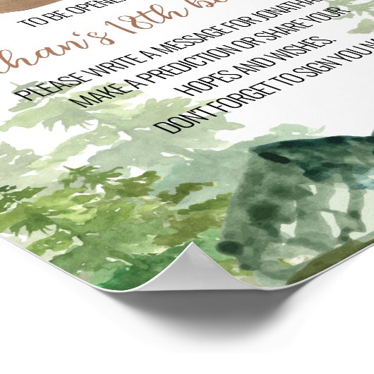 緑の森のクマ時間カプセルポスター ポスター (角)