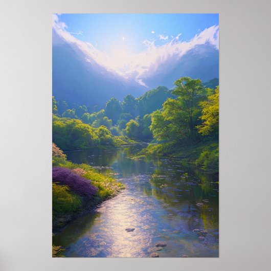 緑の森のハートの浅い川 ポスター (正面)