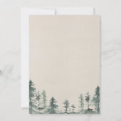 緑の森のベビーシャワー延期発表 招待状 (裏面)