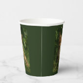 緑の森の中のかわいいベビーキツネ写真 紙コップ (右)