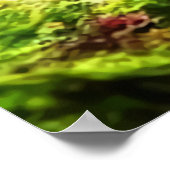 緑の森の中の狼 | AIアートポスター ポスター (角)