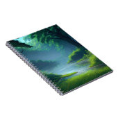 緑の森の中の穏やかな沼 ノートブック (右側)