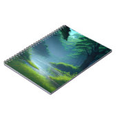 緑の森の中の穏やかな沼 ノートブック (左側)