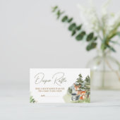 緑の森の動物おむつラッフル エンクロージャーカード (スタンド正面)