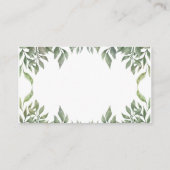 緑の森の動物おむつラッフル エンクロージャーカード (裏面)