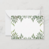 緑の森の動物おむつラッフル ノートカード (裏面)