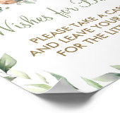 緑の森の動物がベビーのサインゲームを願う ポスター (角)