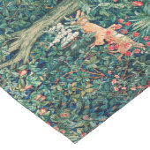 緑の森の動物が緑のフローラ ショートテーブルランナー (コーナー)