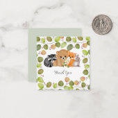 緑の森の動物のノテカード ノートカード (正面/裏面インサイチュ)