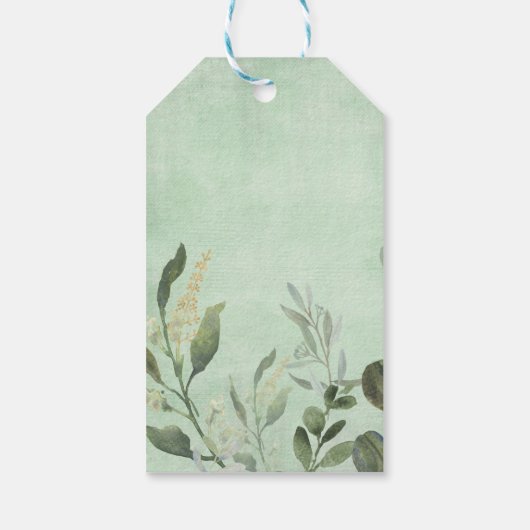 緑の森の動物の森の動物の誕生日の好意 ギフトタグ (裏面)