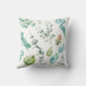 緑の森の動物の誕生統計 クッション (裏面)