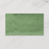 緑の森の動物の赤ちゃんシャワーベビー エンクロージャーカード (裏面)