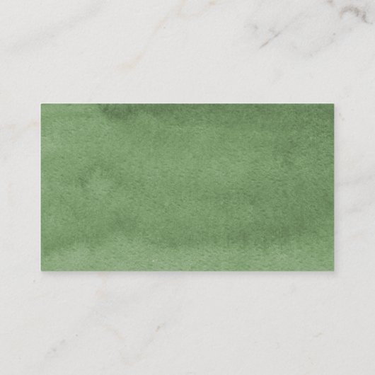 緑の森の動物の赤ちゃんシャワーベビー エンクロージャーカード (裏面)