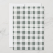 緑の森の動物の赤ちゃんシャワー 招待状 (裏面)