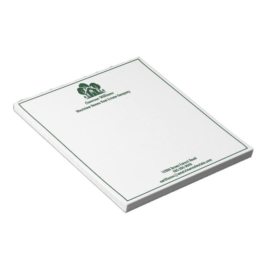 緑の森の家 不動産会社 カスタム ノートパッド (アングル)