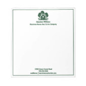 緑の森の家 不動産会社 カスタム ノートパッド (正面)