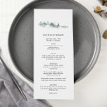 緑の森の山の水のカラーメニュー メニュー<br><div class="desc">パインクレスト結婚のメニュー素朴または山に最適結婚。</div>