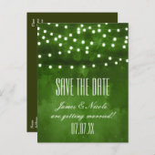 緑の森の文字列のラ救イト日葉書 案内ポストカード (正面/裏面)