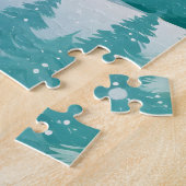 緑の森の白い馬 ジグソーパズル (側面)