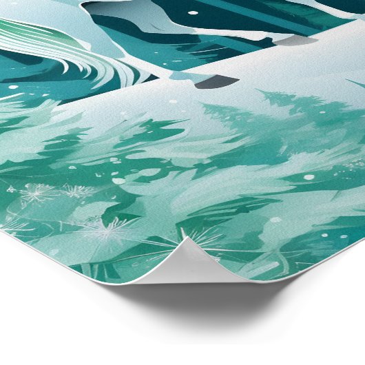 緑の森の白い馬 ポスター (角)